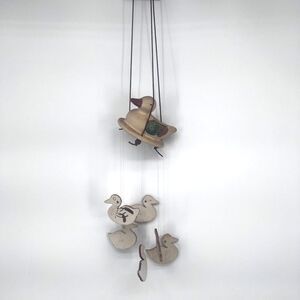 Ceramic Glazed Duck Wind Chime Porch Patio Decor Backyard Garden Farmhouse